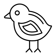 Chicken Thin Line Icon
