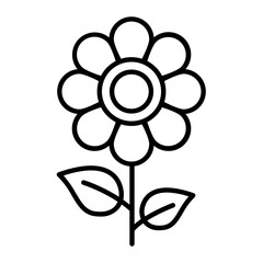 Flower Thin Line Icon