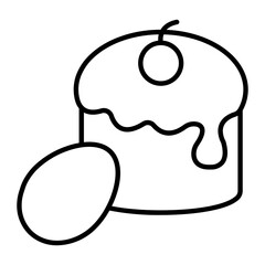 Kulich Thin Line Icon