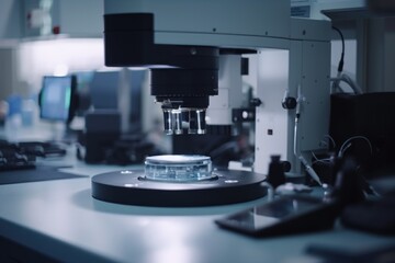 Fototapeta premium nanomaterials being tested and analyzed in a laboratory setting, created with generative ai