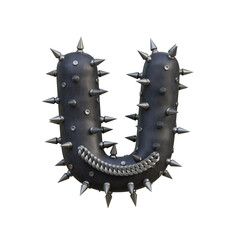 Rock Leather Jacket 3D Alphabet or PNG Letters