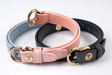 Obraz premium fashionable collar and leash combination for stylish pet, created with generative ai