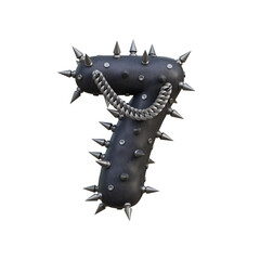 Rock Leather Jacket 3D Alphabet or PNG Letters