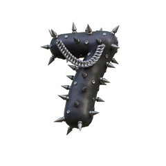 Rock Leather Jacket 3D Alphabet or PNG Letters