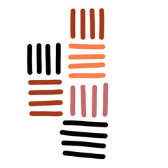 Obraz premium Hand Drawn Ethnic Tribal Colourful Shape Element ,Abstract African Shape Element 