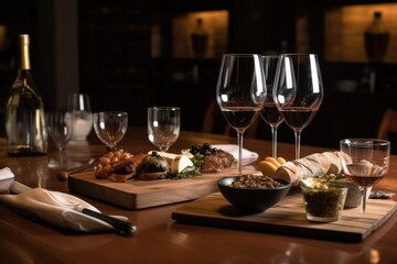 epicurean experience, with a variety of international cuisine and fine wines, created with generative ai