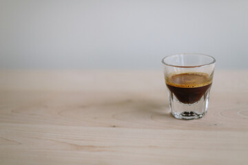 espresso shot in a glass