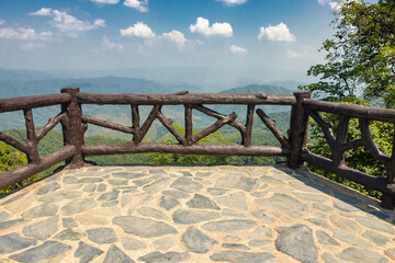 Fototapeta na wymiar Observation deck in northern Thailand