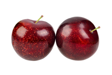 red cherry plum isolated on transparent png