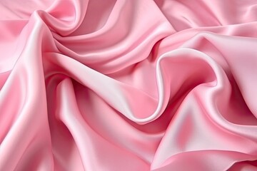 Obraz premium Luxurious Pink silk texture background adds a touch of elegance perfect for fashion. Generative AI