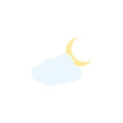 Cloudy weather at night icon