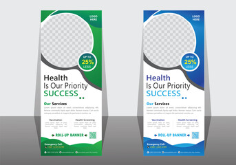 medical healthcare rollup banner