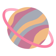 Flat Planet Illustration