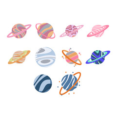 Flat Planet Illustration