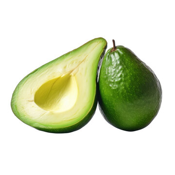 avocado isolated on transparent background cutout 
