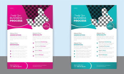 Flayer template for Business , banner , brochure, leaflet and advertisement vector illustration. New food leaflet menu flayer, business flayer, food promotion ready print a4 size with editable shape	
