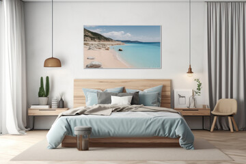 Honeymoon Suite tropicana beach with 180 angle sea view (AI generative)
