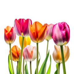 Obraz premium tulips isolated on transparent background cutout 