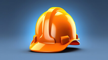 3d Safety Helmet, Construction and Maintenance Icon for Web Design. Generative Ai