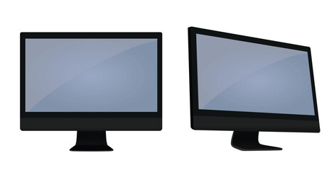 Computer monitor screen. vector illustration