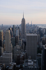 Fototapeta na wymiar New York Manhattan in sunset