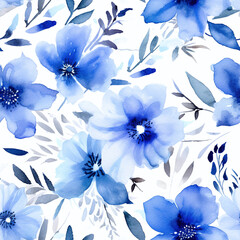 charming and delicate watercolor flower pattern
