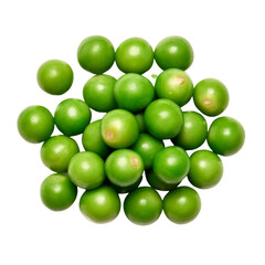 green peas isolated on transparent background cutout
