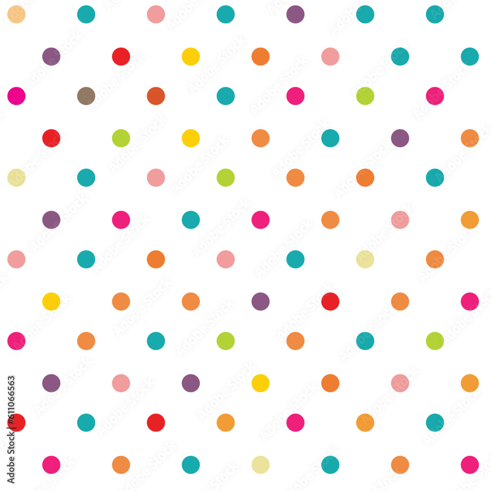 Poster abstract seamless coloring polka dot pattern.