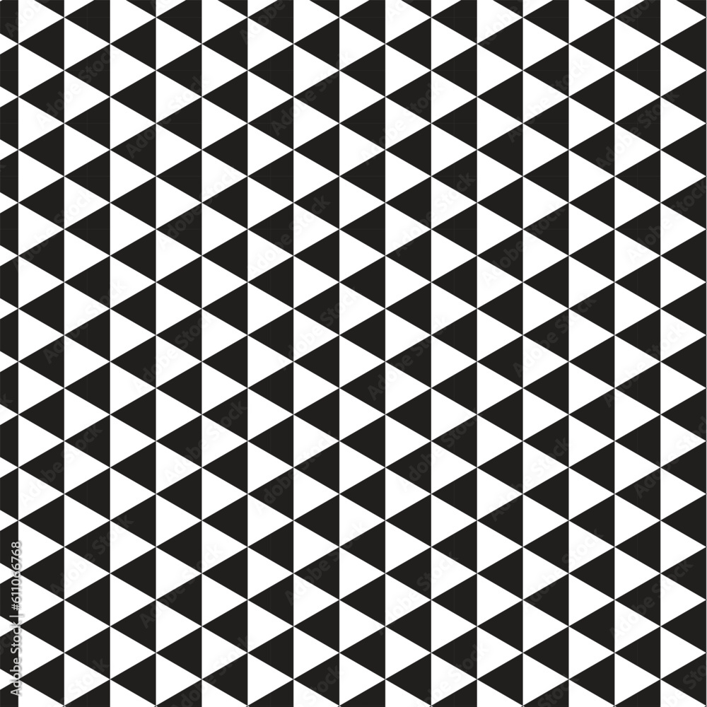 Poster abstract seamless black triangle rhombus pattern.