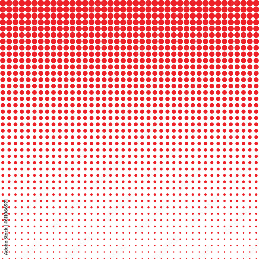 Aufkleber abstract seamless big to small red gradient halftone pattern.
