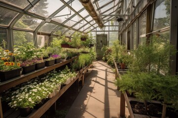 greenhouse to bring new life, growth and beauty to the garden, created with generative ai