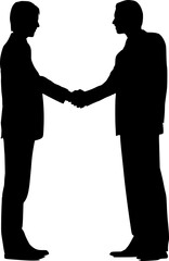 Silhouette Businessman shaking hand