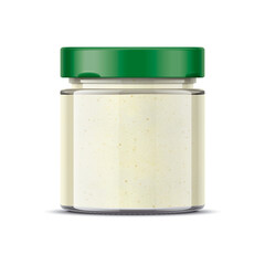Glass jar for horseradisn sauce 