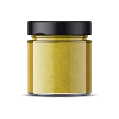 Glass jar for mustard
