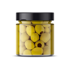 Glass jar for canned olives 
