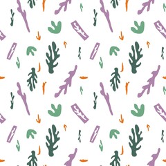 Cut out abstract flourish modern seamless pattern