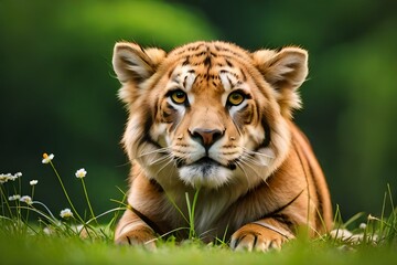 Obraz premium tiger panthera leo generative ai technology