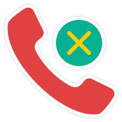 Obraz premium Call Missed Icon