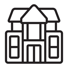 mansion line icon