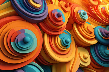 Fototapeta na wymiar 3d render, abstract modern colorful background, Generative AI