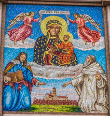 Obraz na płótnie Canvas Black Madonna Virgin Mary Mosaic Jasna Gora Czestochowy Poland