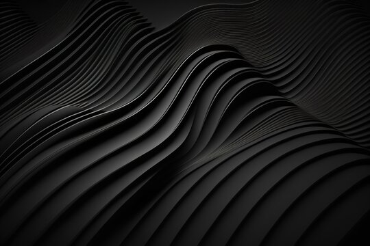 A modern dark background with wavy lines, generated by AI