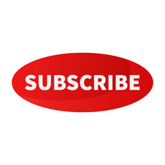 Subscribe In Red Color And Oval Shape
