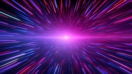 Abstract background with blue and pink rays and space for your text, generative Ai
