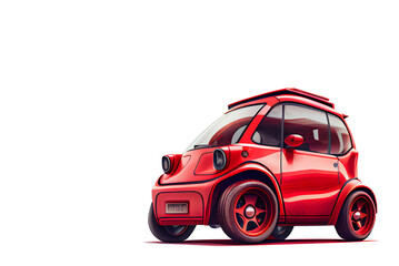 red toy car isolated