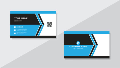 Clean and simple business card design template set .