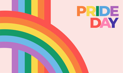 Pride Day June 2023.  LGBTQ support background. Vector illustration.