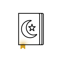 Ramadan Kareem. Holy month of muslims. Quran icon. Vector illustration