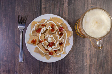 delicious homemade hot traditional Czech beef goulash served with steamed czech dumplings or...