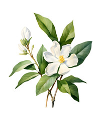 Watercolor Jasmine flower png